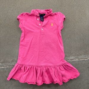 Polo by Ralph Lauren Kids Pink Ruffle Polo Dress Size 4/4T